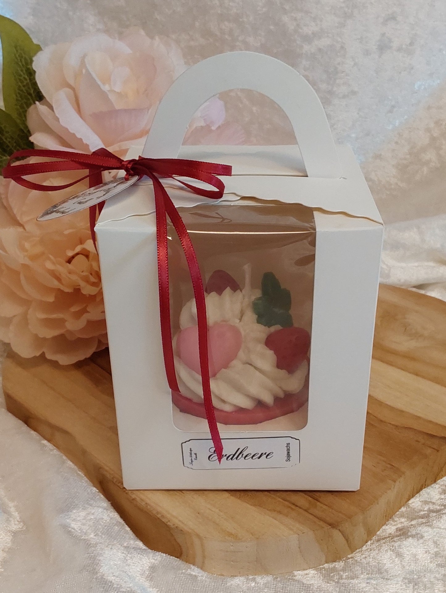 Erdbeere CupCake in Geschenkbox