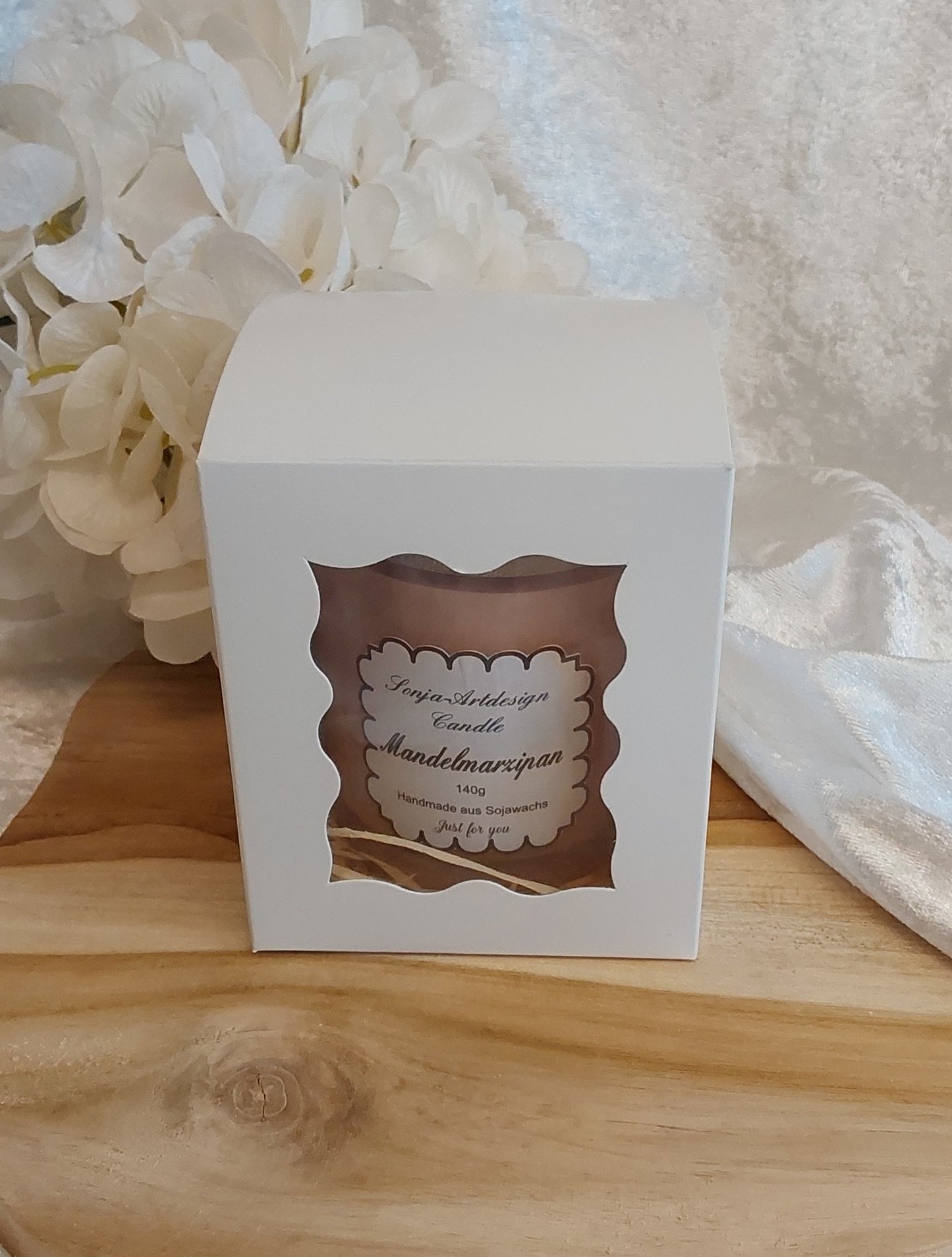 Duftkerze im Glas Mandelmarzipan