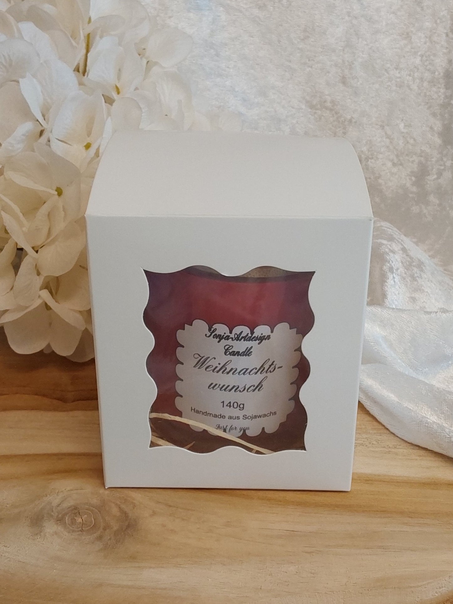 Duftkerze im Glas Weihnachtswunsch