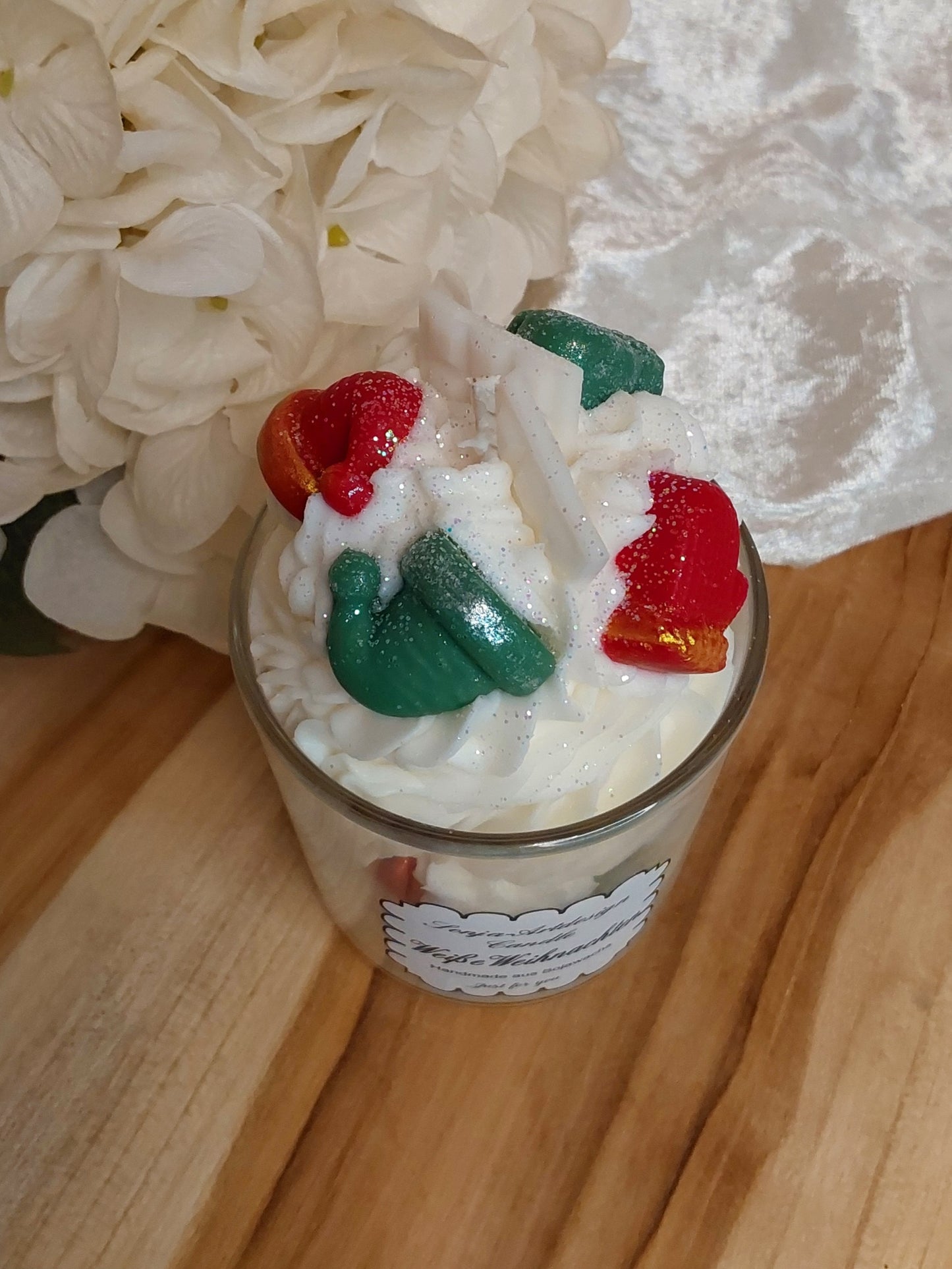 Dessertkerze Weiße Weihnachten