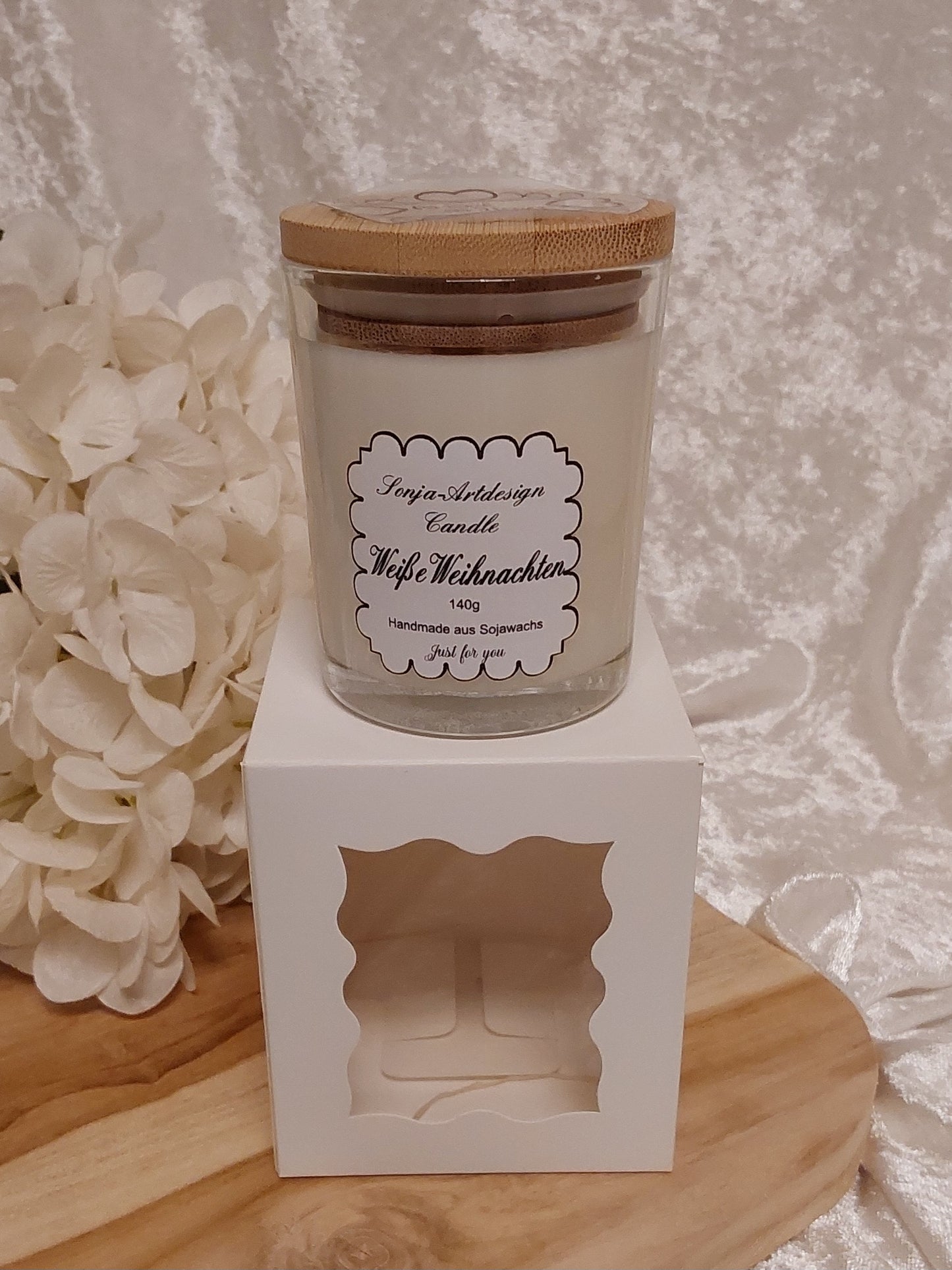 Duftkerze im Glas Weiße Weihnchten