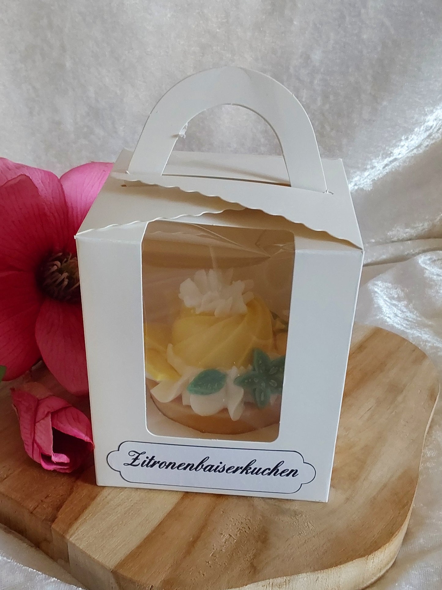 Zitronenkuchen CupCake in Geschenkbox