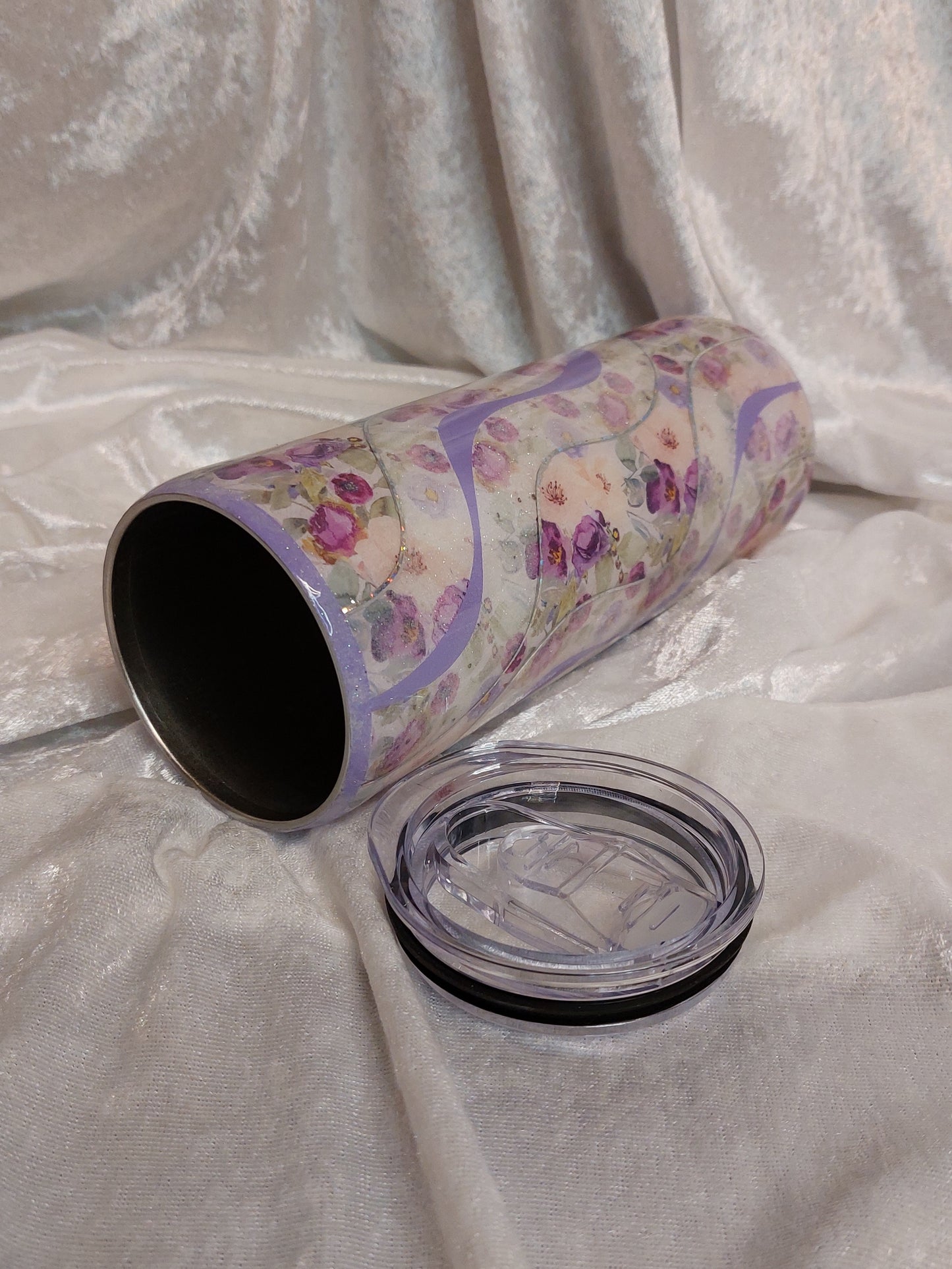 Tumbler Trinkbecher Deko Blüten