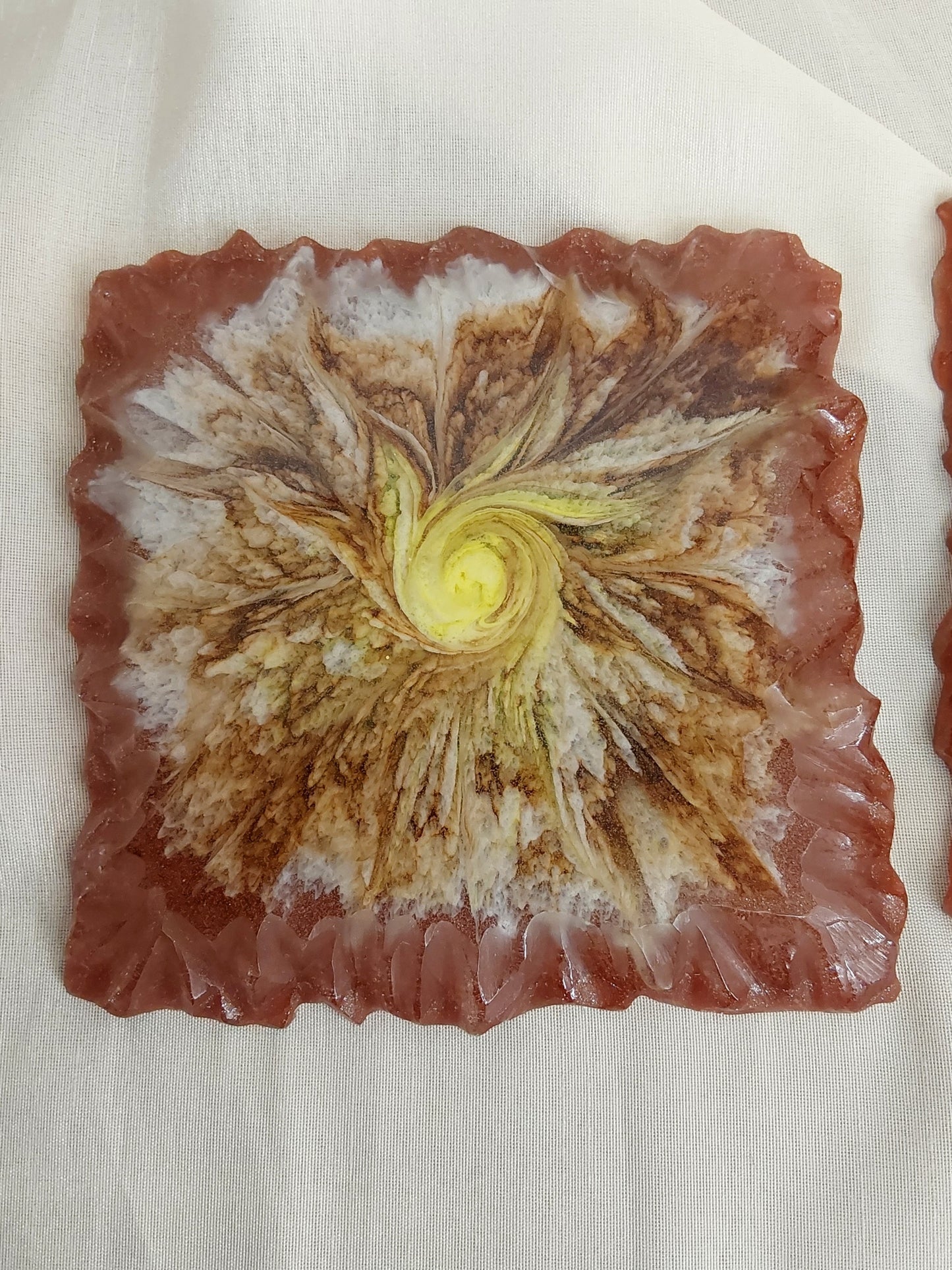 Untersetzer mit Blume-Effekt 2er Set