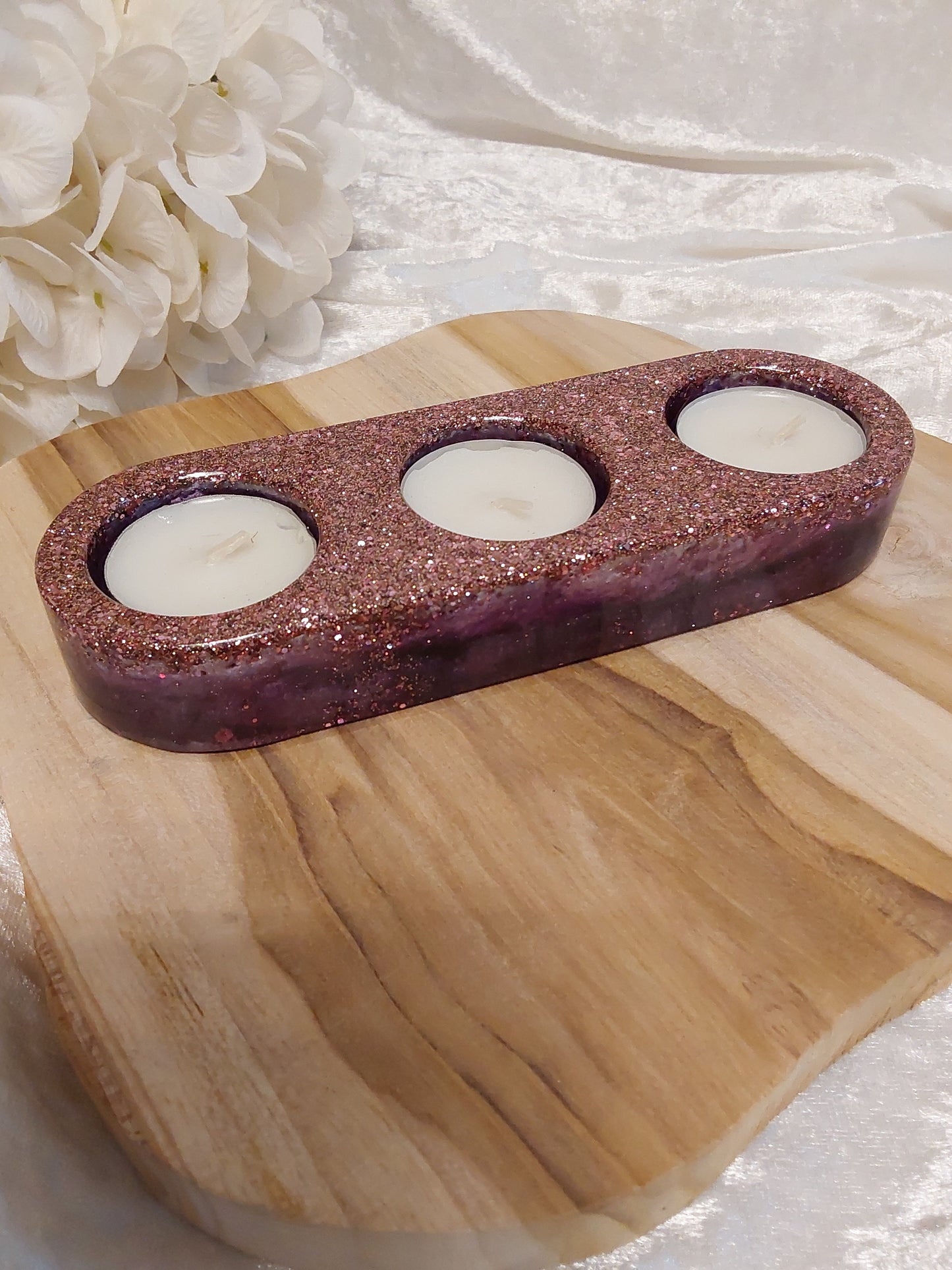 Dreier Teelicht aus Resin
