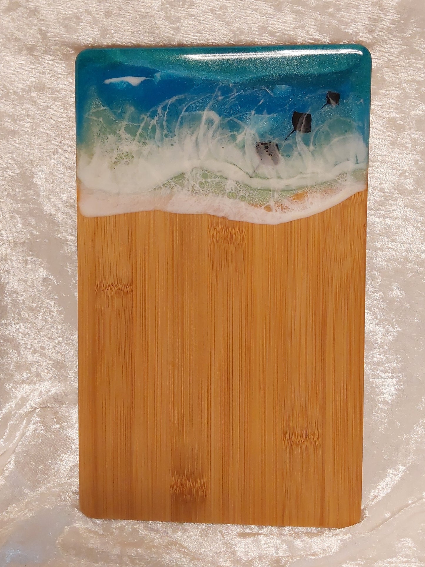 Servier- & rühstücksbrettchen mit Resin Design Rochen