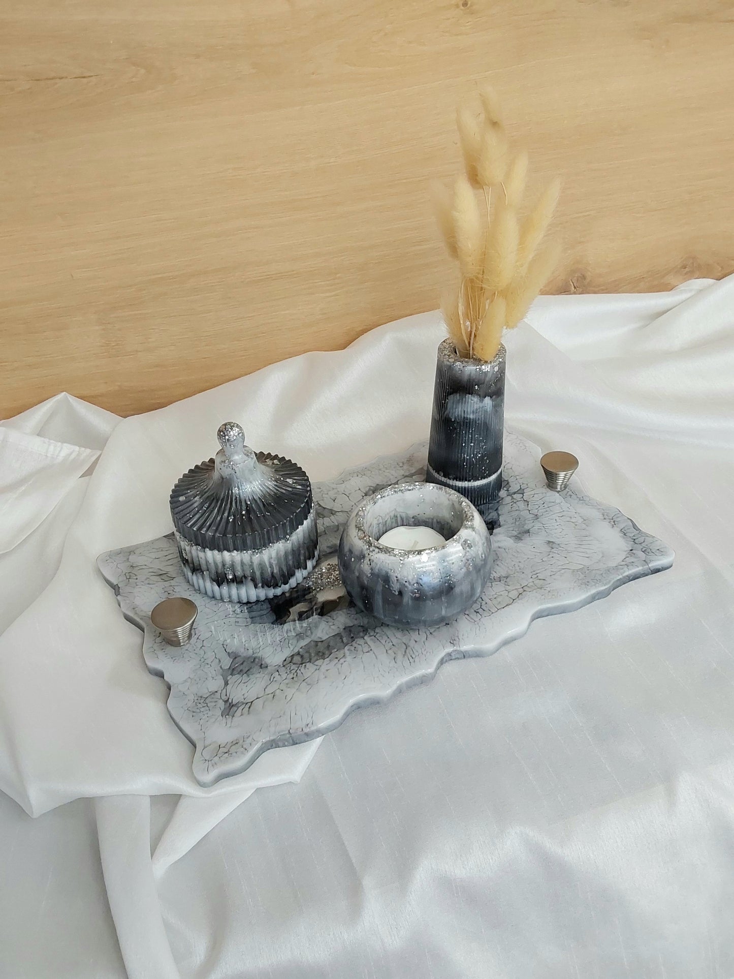 Tablett Vase Dose Teelicht