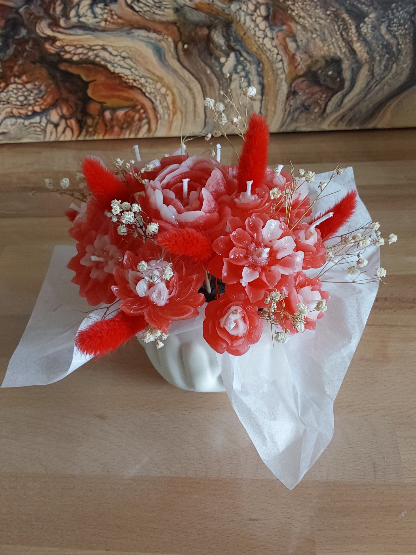 Blumenstrauß aus Kerzen