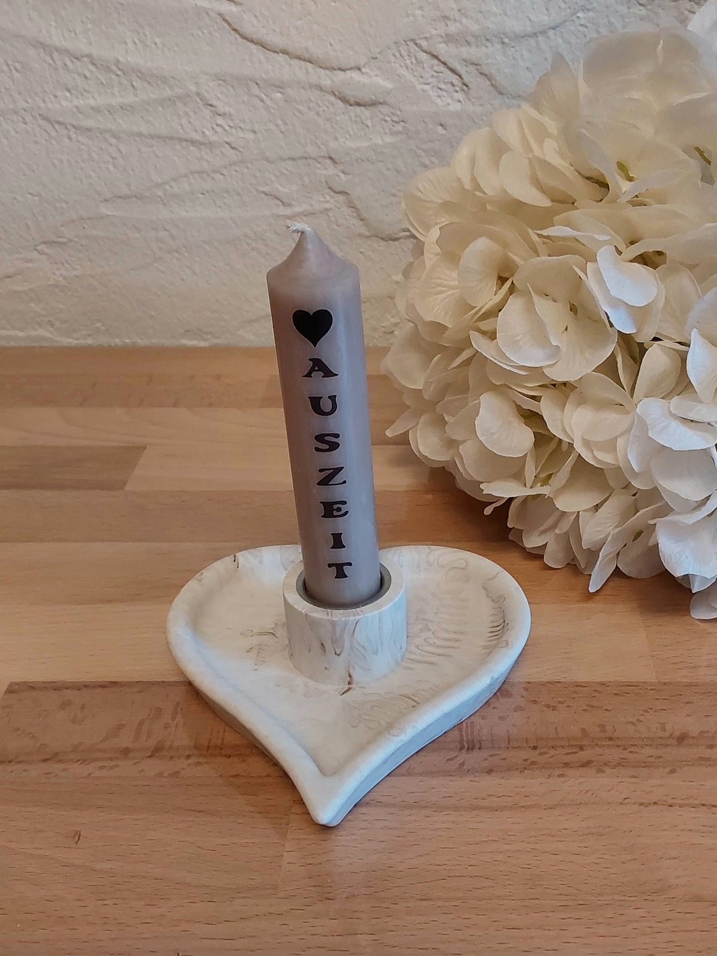 Herz-Stabkerzenhalter Auszeit