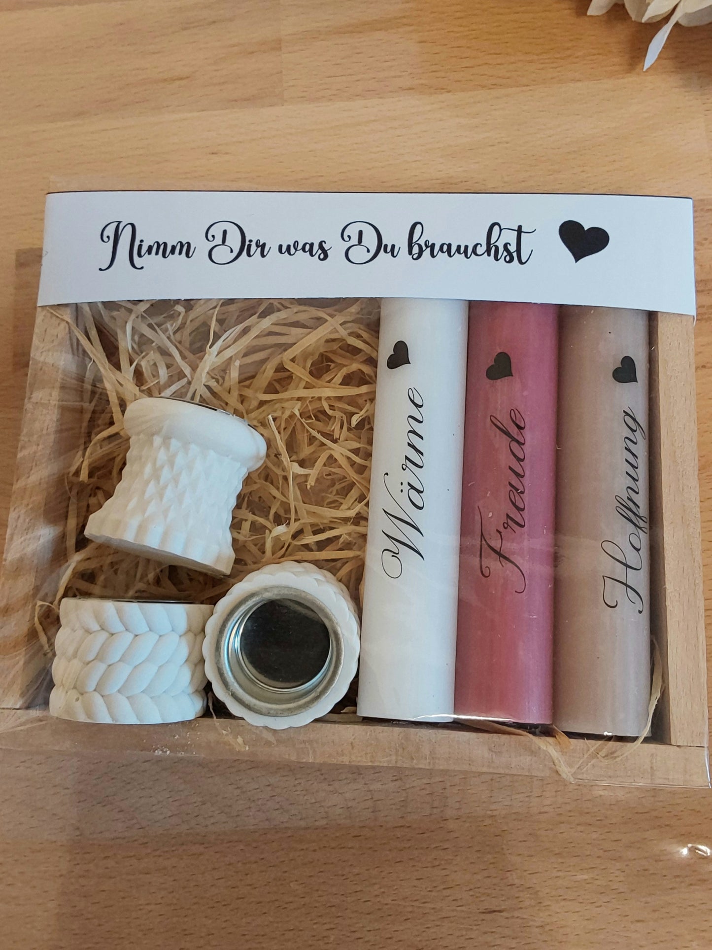 Kerzen Set mit Kerzenhalter