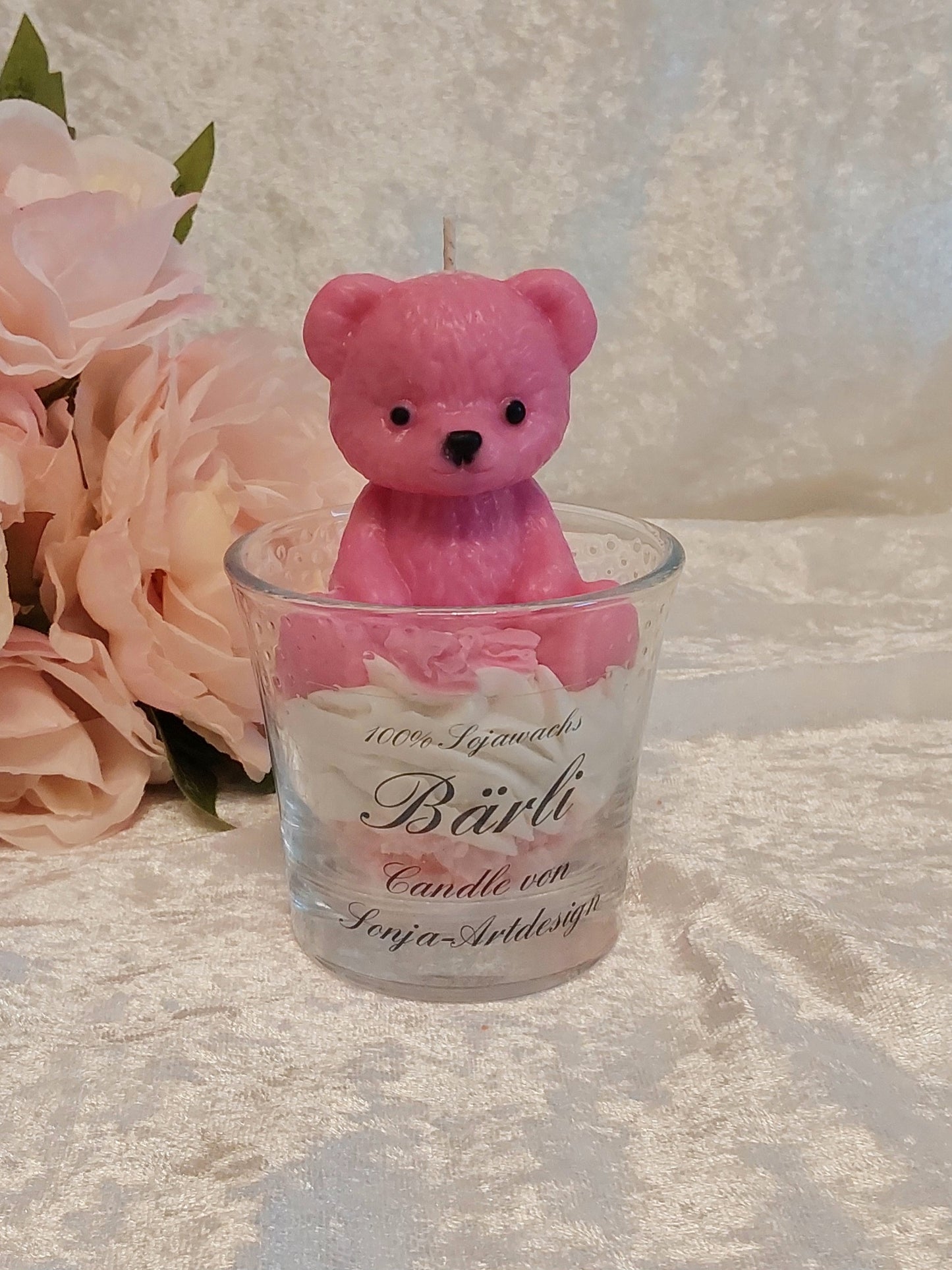 Bärli im Gefäß Geschenkkerze