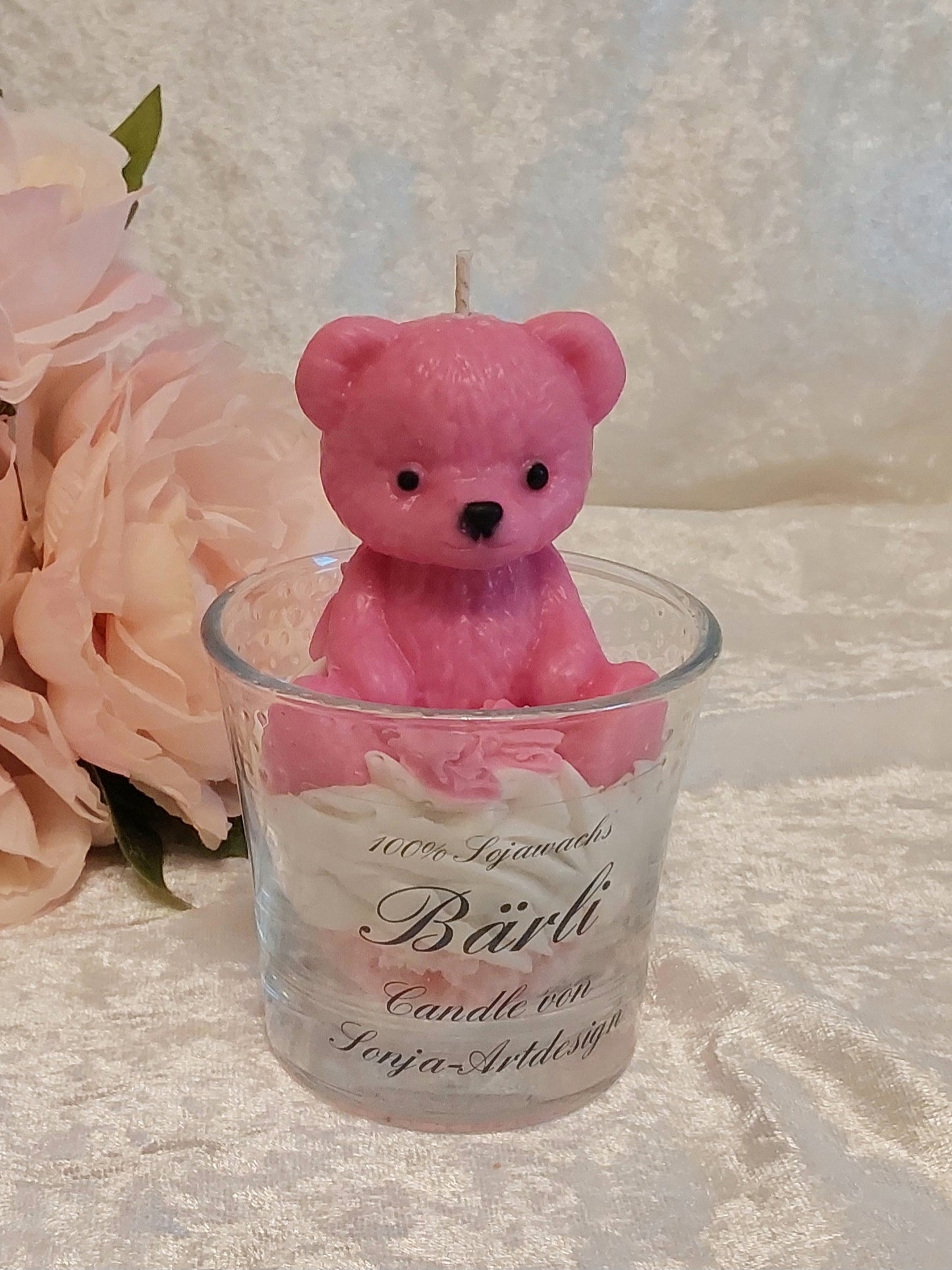 Bärli im Gefäß Geschenkkerze