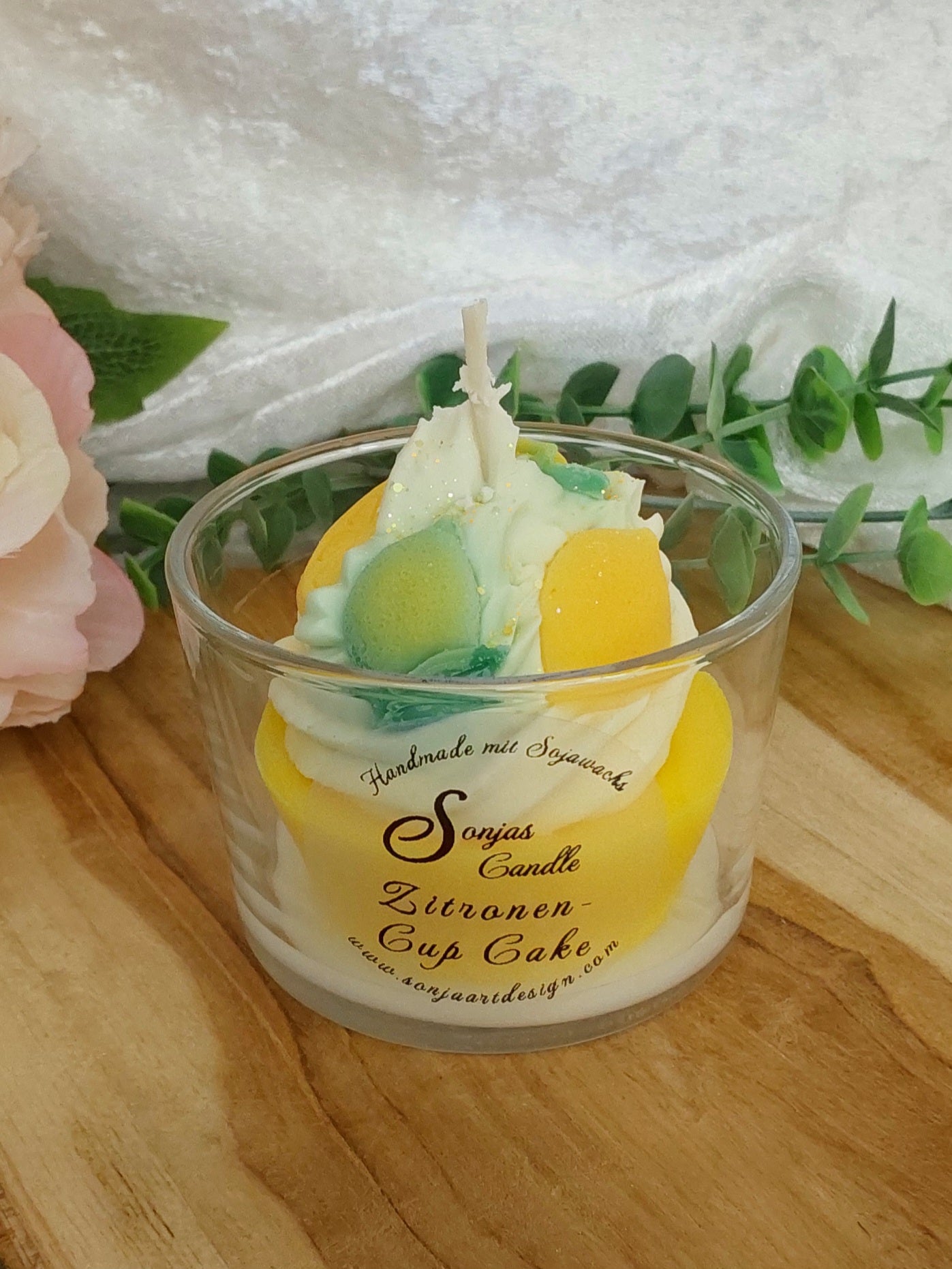 Zitronen CupCake im Glas