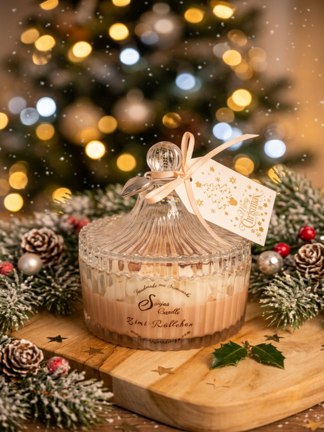 Zimtkerze im Geschenkglas