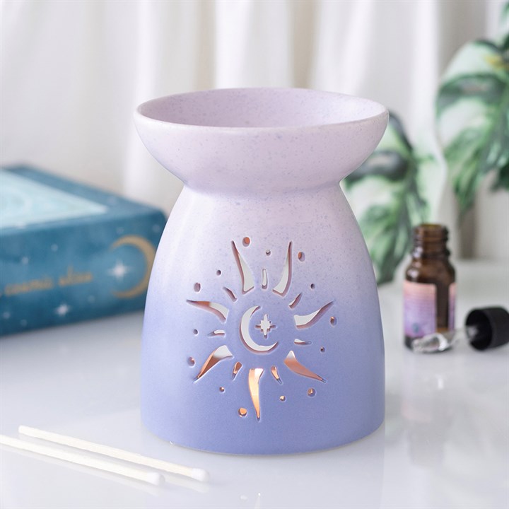 Pastell-Lila Sonnen-Design Duftlampe