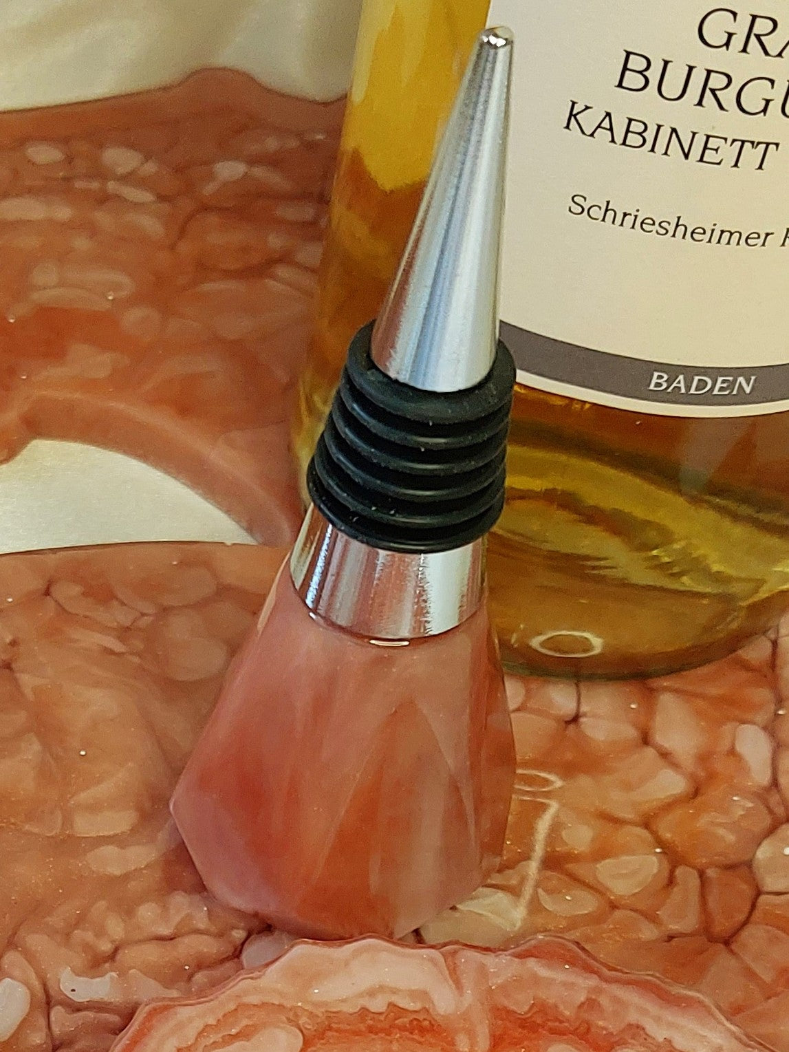 Resin Wein-Set und Tablett