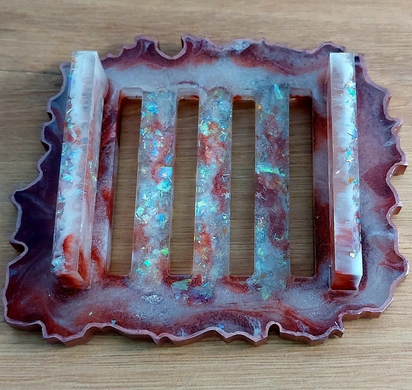 Resin Untersetzer Set mit Halter