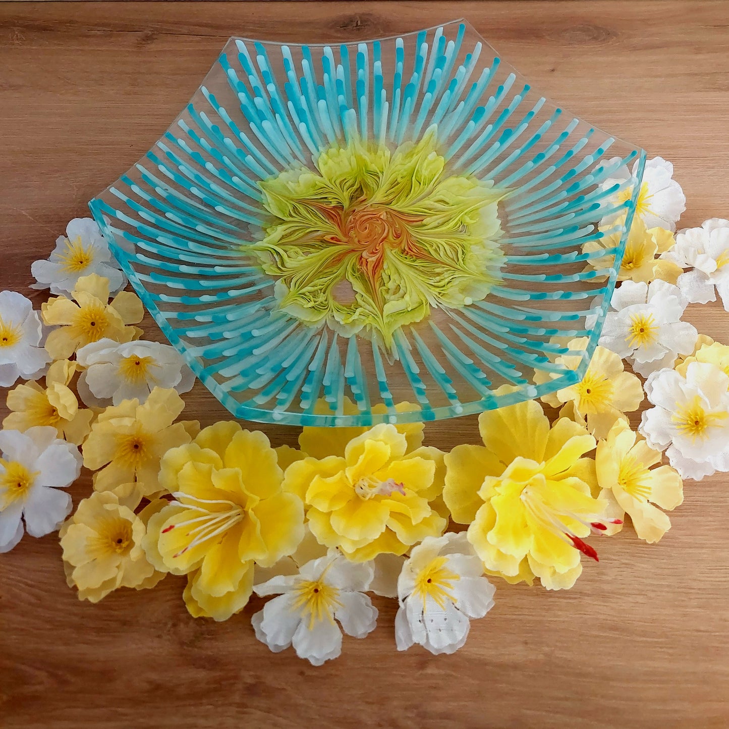 Resin Schale in Hexagon Form