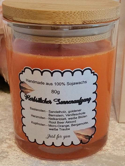 Duftkerze im Glas, Herbstlicher Sonnenaufgang 140g