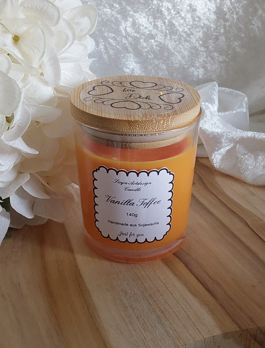 Duftkerze im Glas Vanille Toffee
