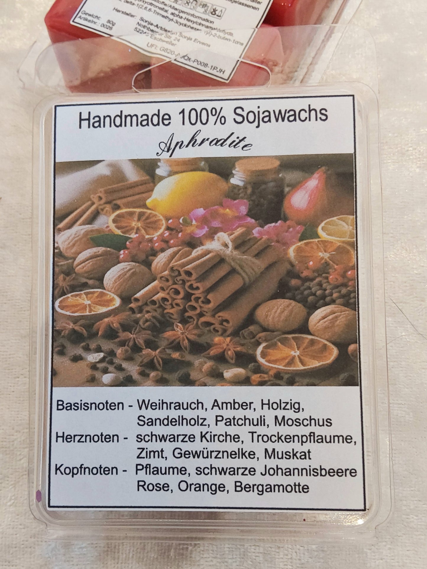 Duftmelt/Duftwachs Aphrodite Blister oder Tüte