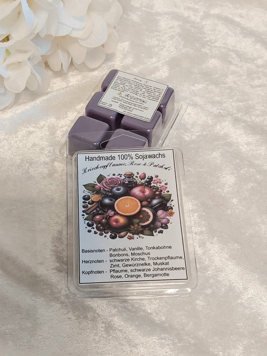 Duftmelt/Duftwachs Kriechenpflaume, Rose & Patchuli 80g
