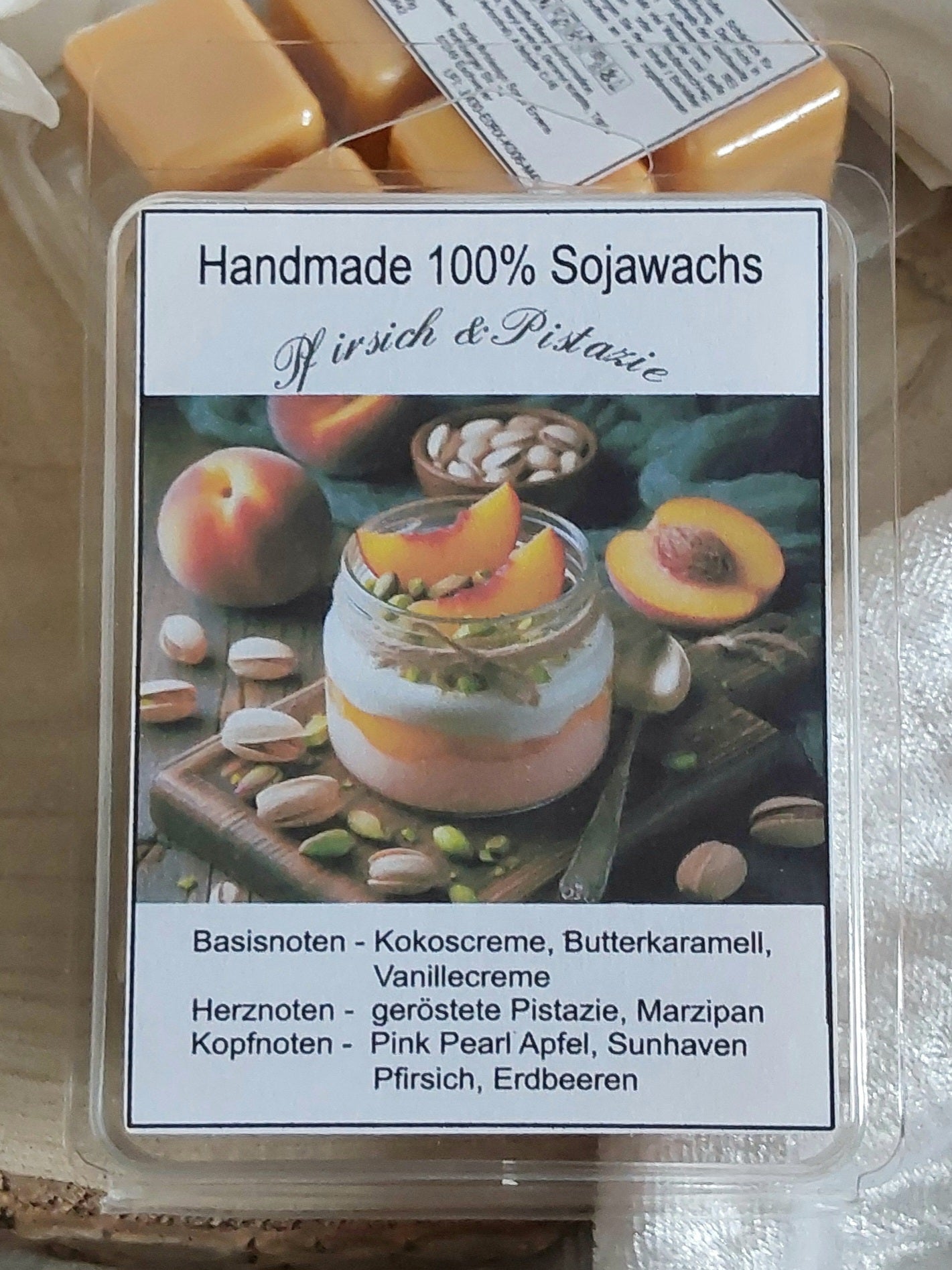 Duftwachs/Duftmelt Pfirsich & Pistazie 80g