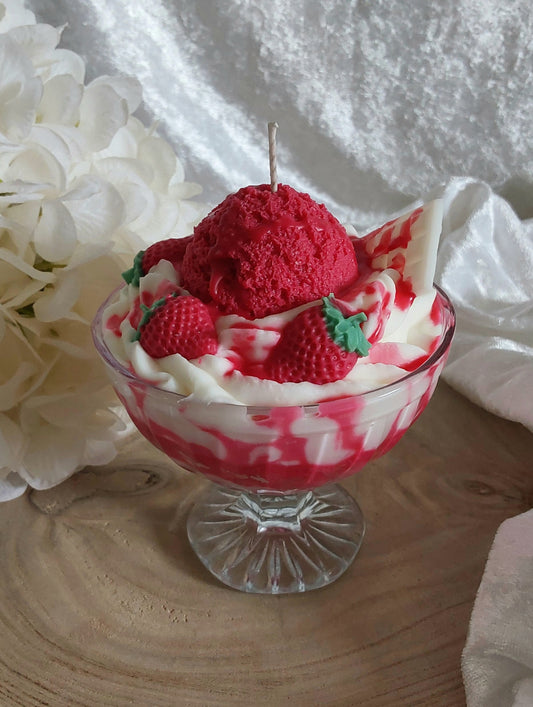 Duftkerze Erdbeer-Eiscreme  250g