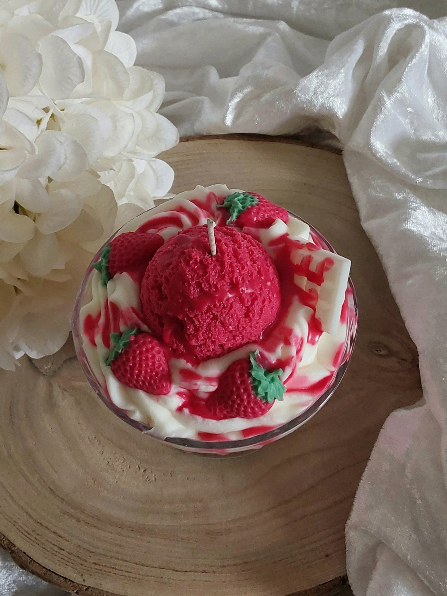 Duftkerze Erdbeer-Eiscreme  250g