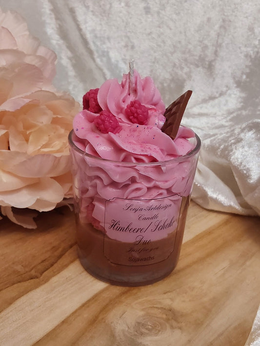 Himbeere/Schoko Duo 2 Düfte in einer Kerze