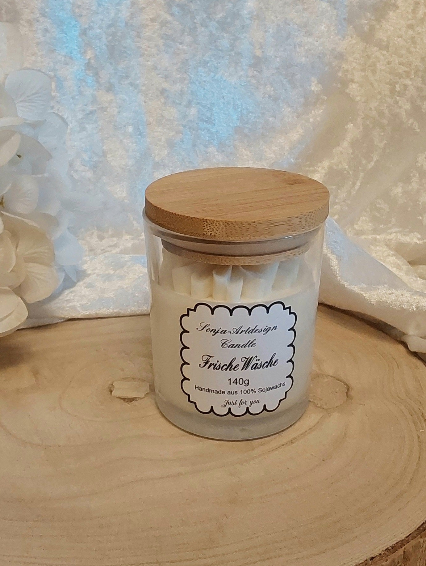 Duftkerze im Glas, Frische Wäsche 140g