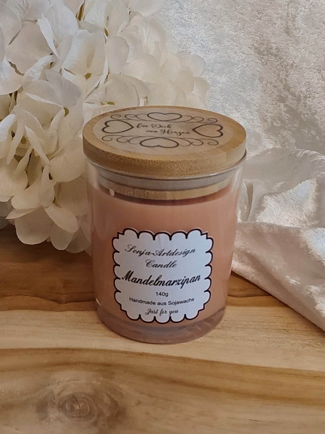 Duftkerze im Glas Mandelmarzipan