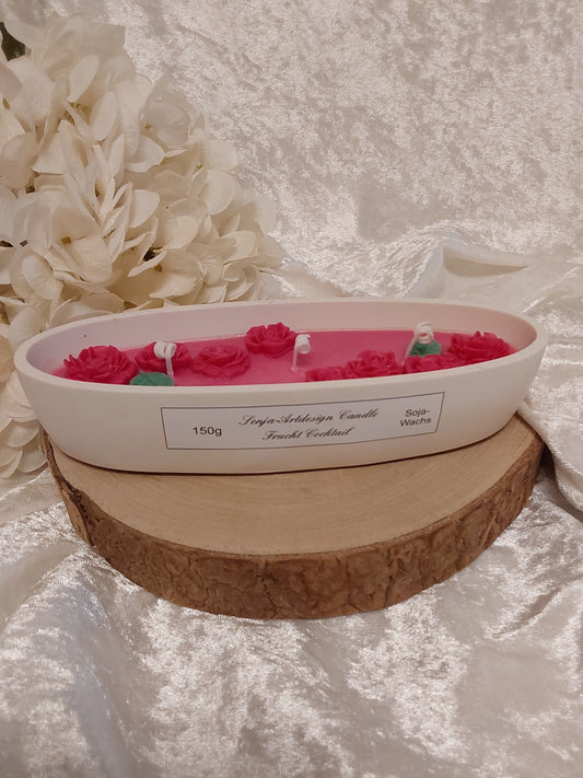 duftkerze in Schale Fruchtcocktail 150g