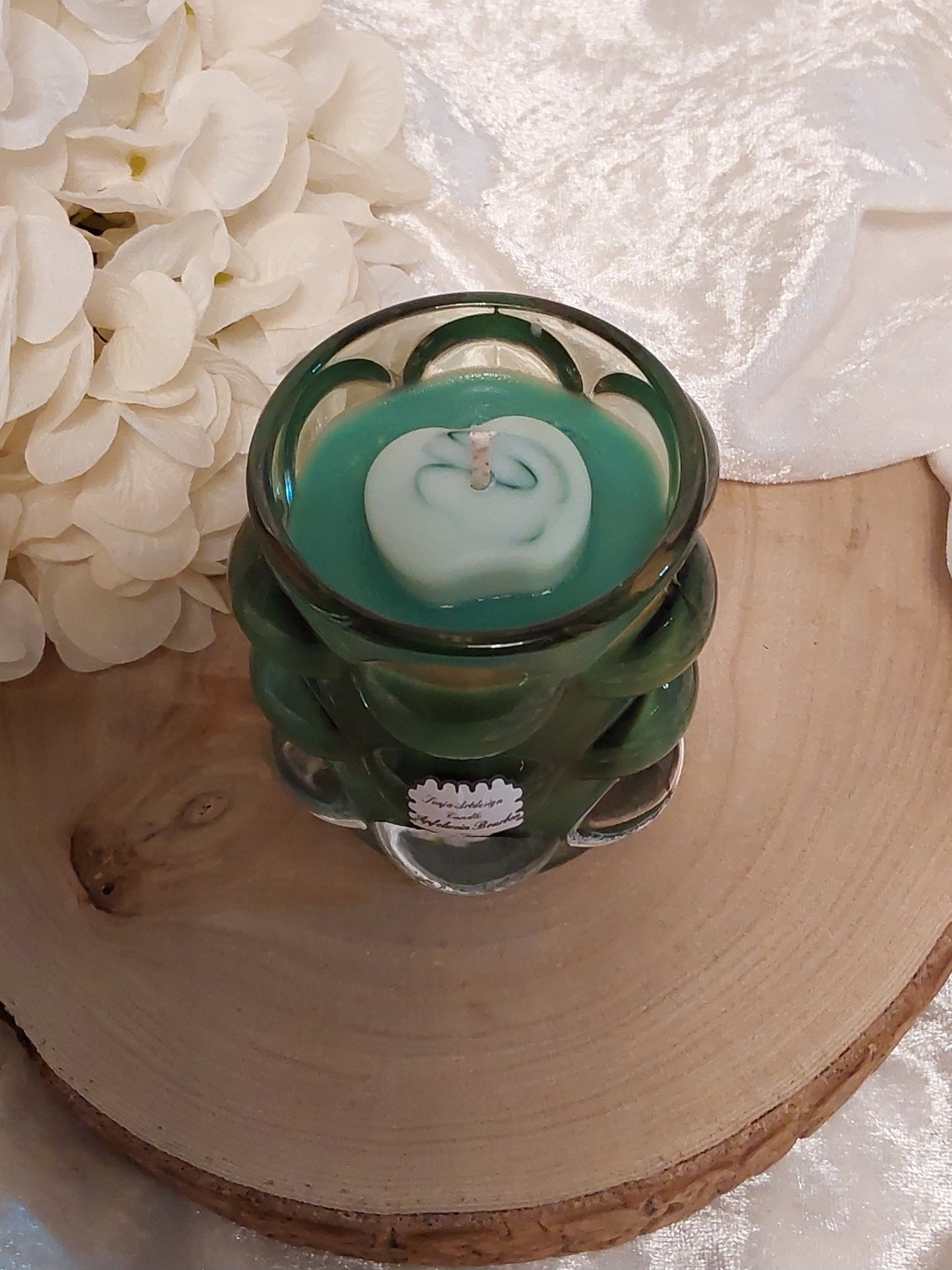 Duftkerze im Bubble-Glas Apfelwein Bourbon 140g