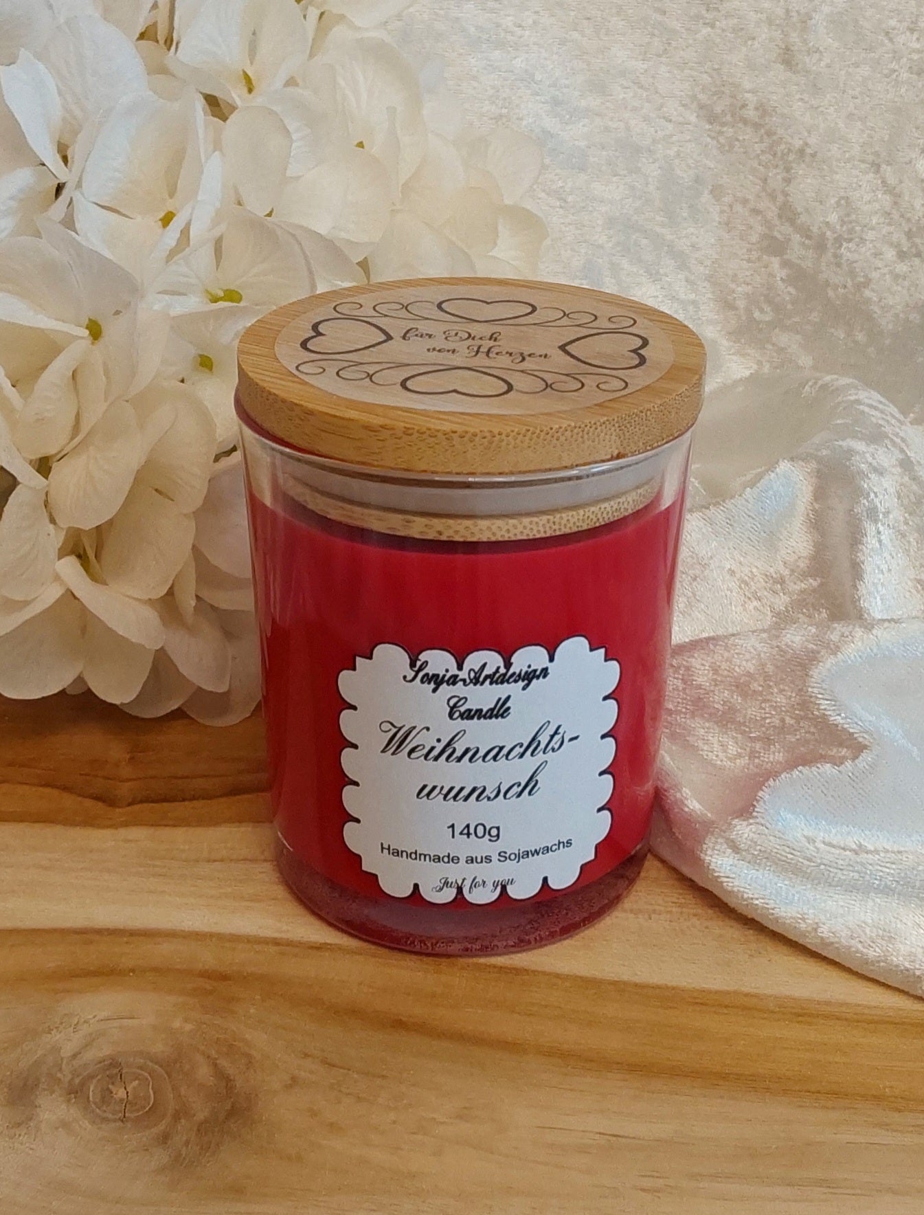 Duftkerze im Glas Weihnachtswunsch