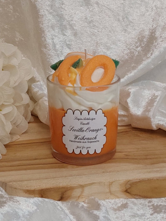 Dessertkerze Sevilla-Orange-Weihrauch