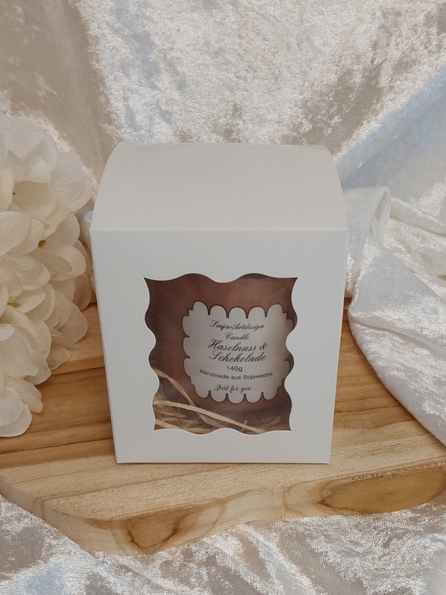 Duftkerze im Glas Haselnuss & Schokolade