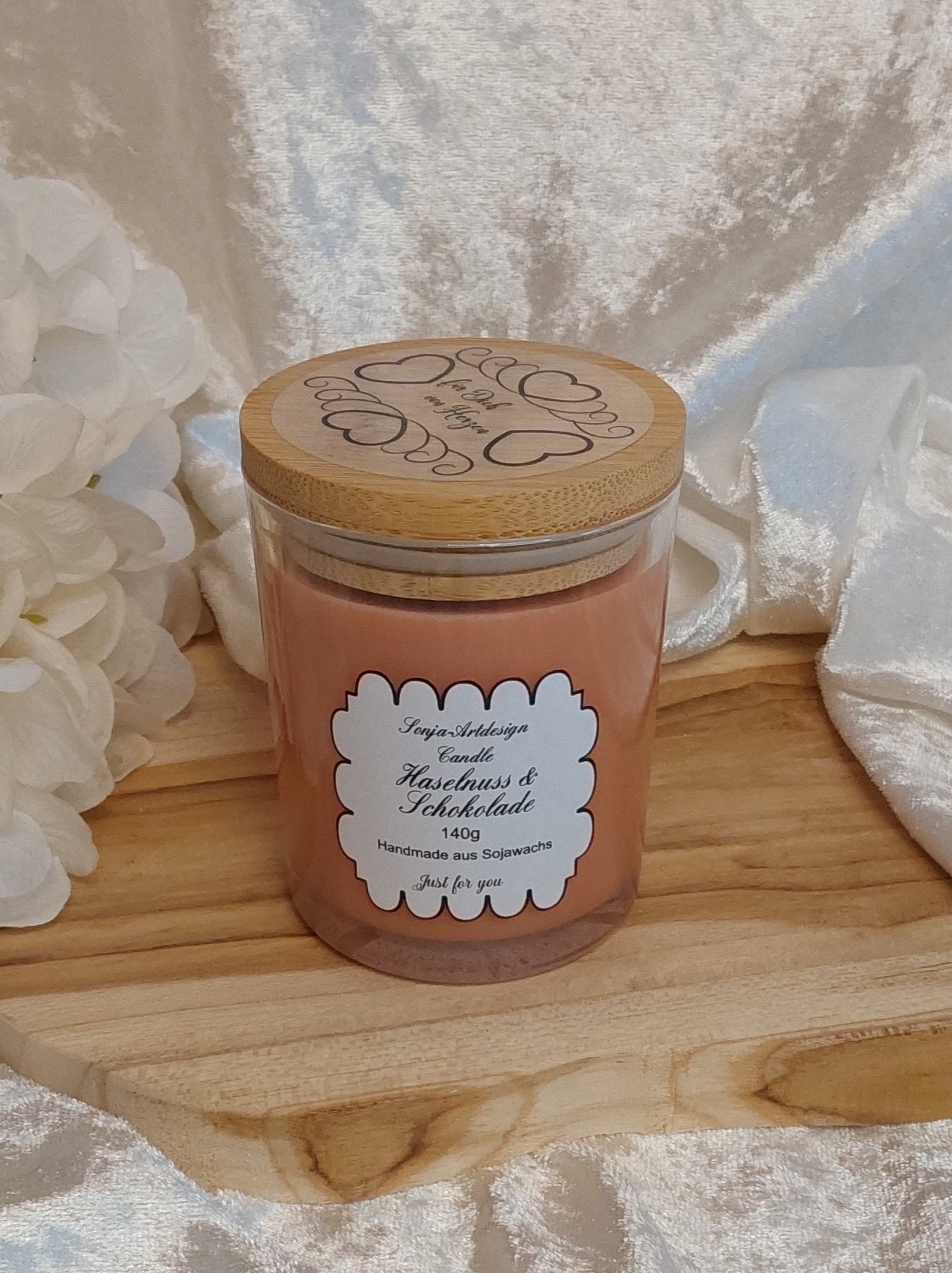 Duftkerze im Glas Haselnuss & Schokolade