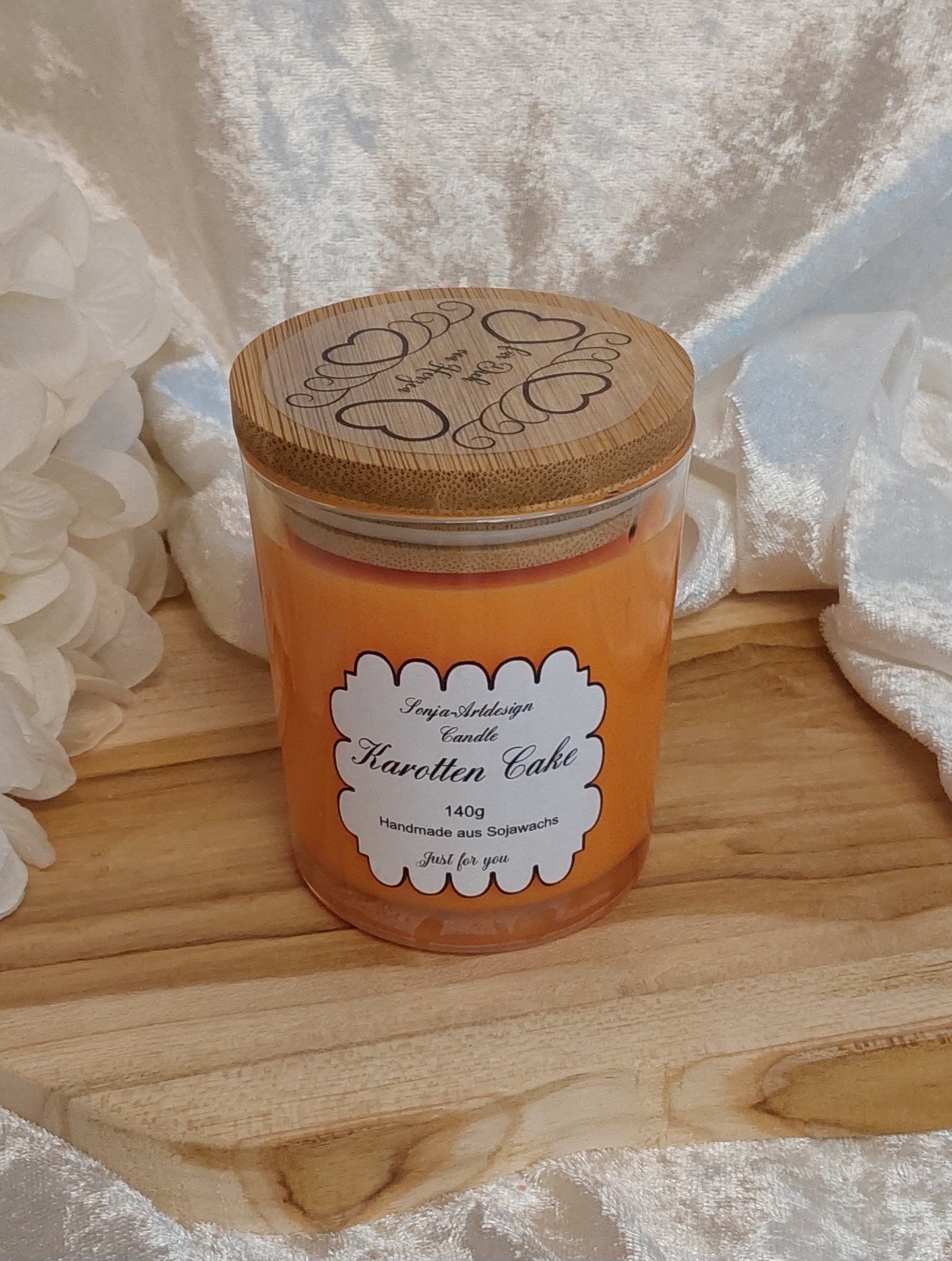 Duftkerze im Glas Karotten Cake