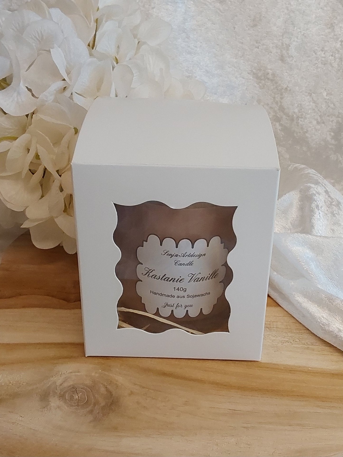 Duftkerze im Glas, Kastanie Vanille