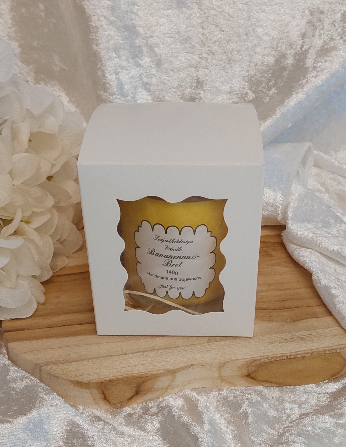 Duftkerze im Glas Bananennussbrot