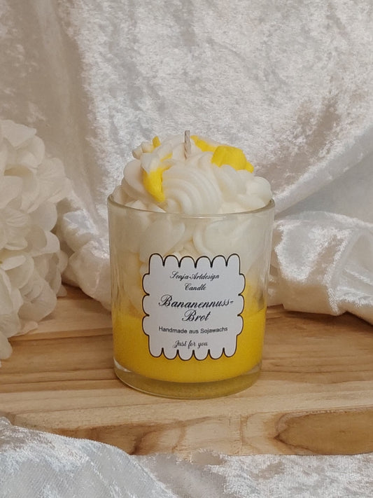 Dessertkerze Bananennussbrot