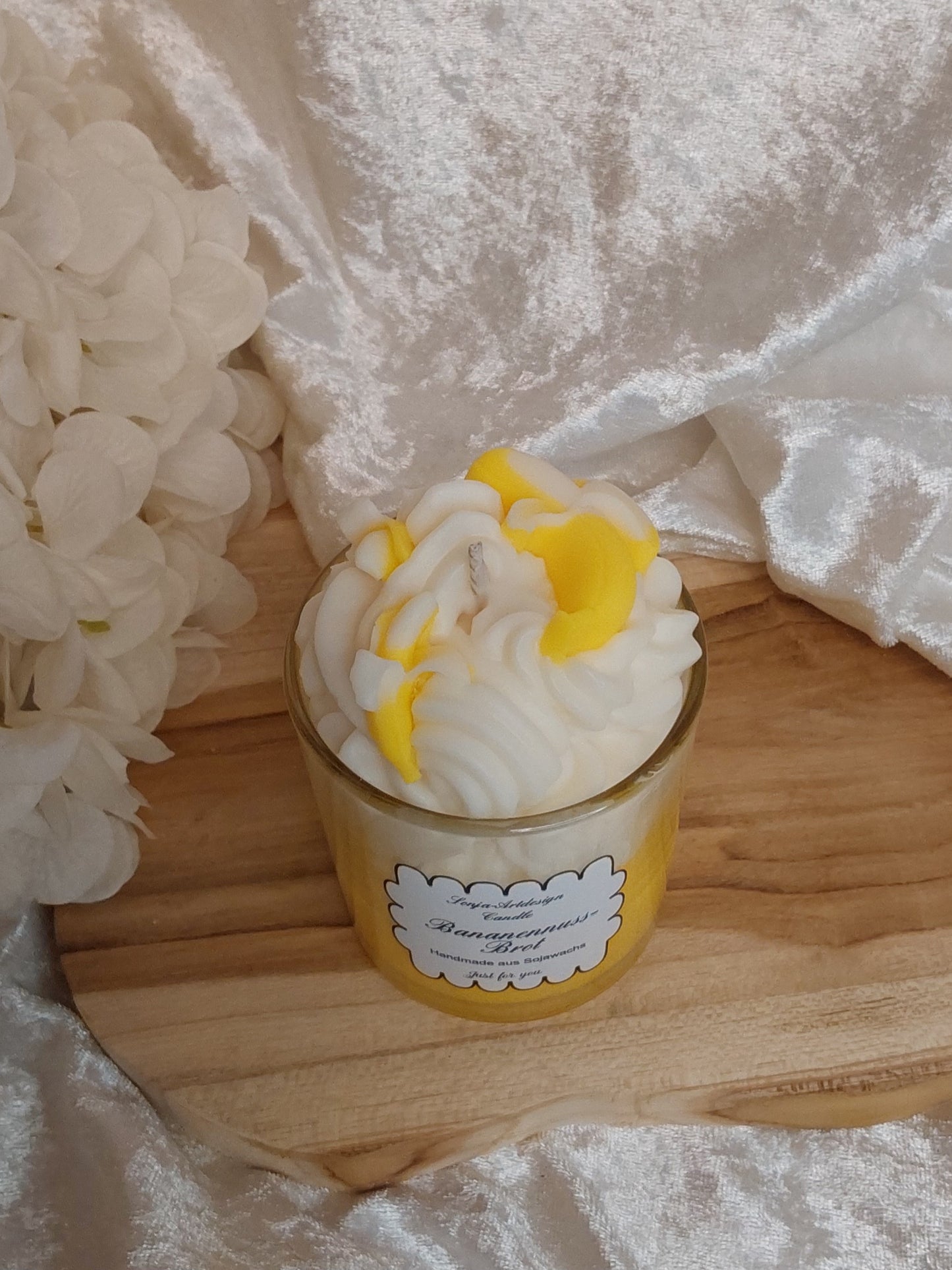 Dessertkerze Bananennussbrot