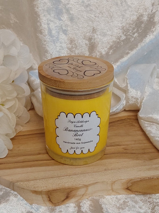 Duftkerze im Glas Bananennussbrot