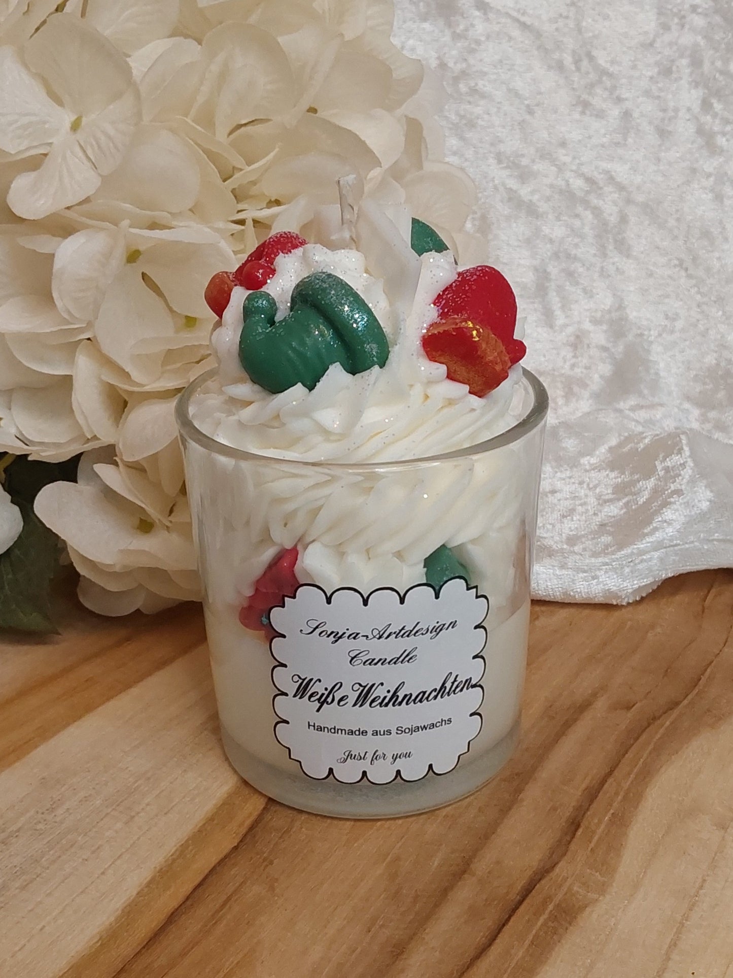 Dessertkerze Weiße Weihnachten