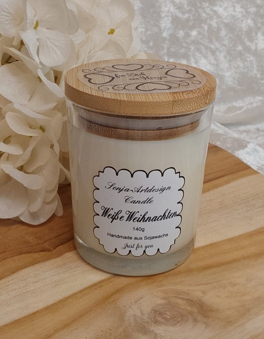 Duftkerze im Glas Weiße Weihnchten