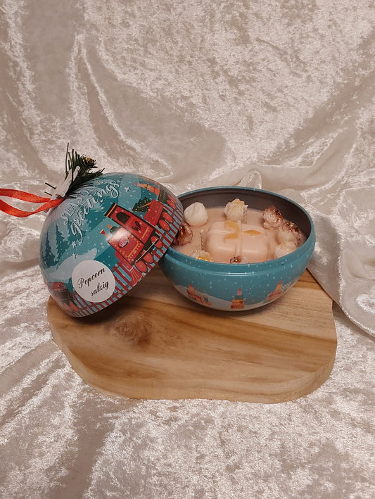 Große Weihnachtskugel Popcorn salzig