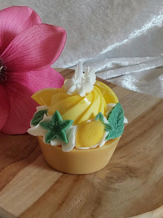 Zitronenkuchen CupCake in Geschenkbox