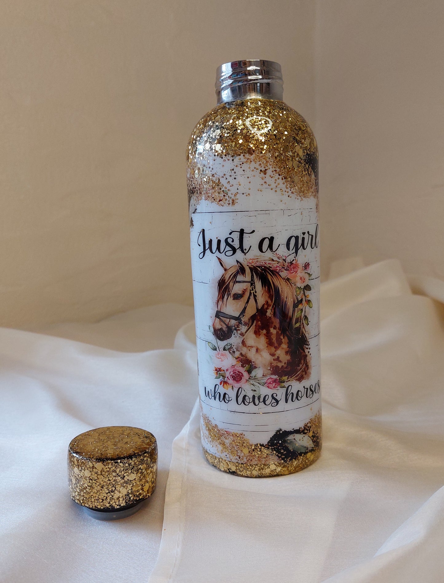 Trinkflasche Pferd Glitzer