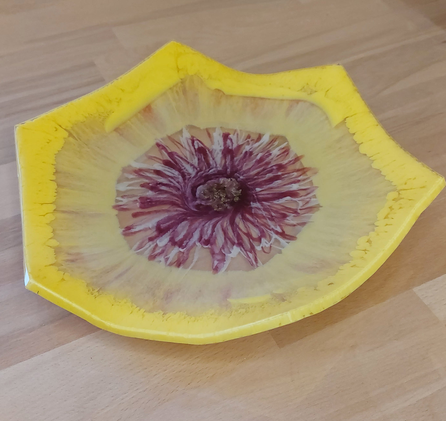 Resin Schale Hexagon